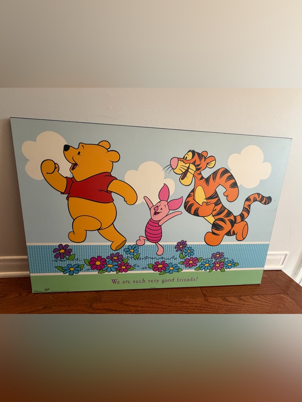 Disney Winnie the Pooh Wood Wall Art Plaque - Dimensions 34" x 22"1/4